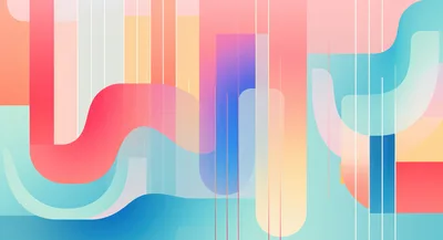 Abstract Geometric Background With Fluid Gradient Shapes