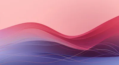 Abstract Background With Flowing Red And Purple Waves