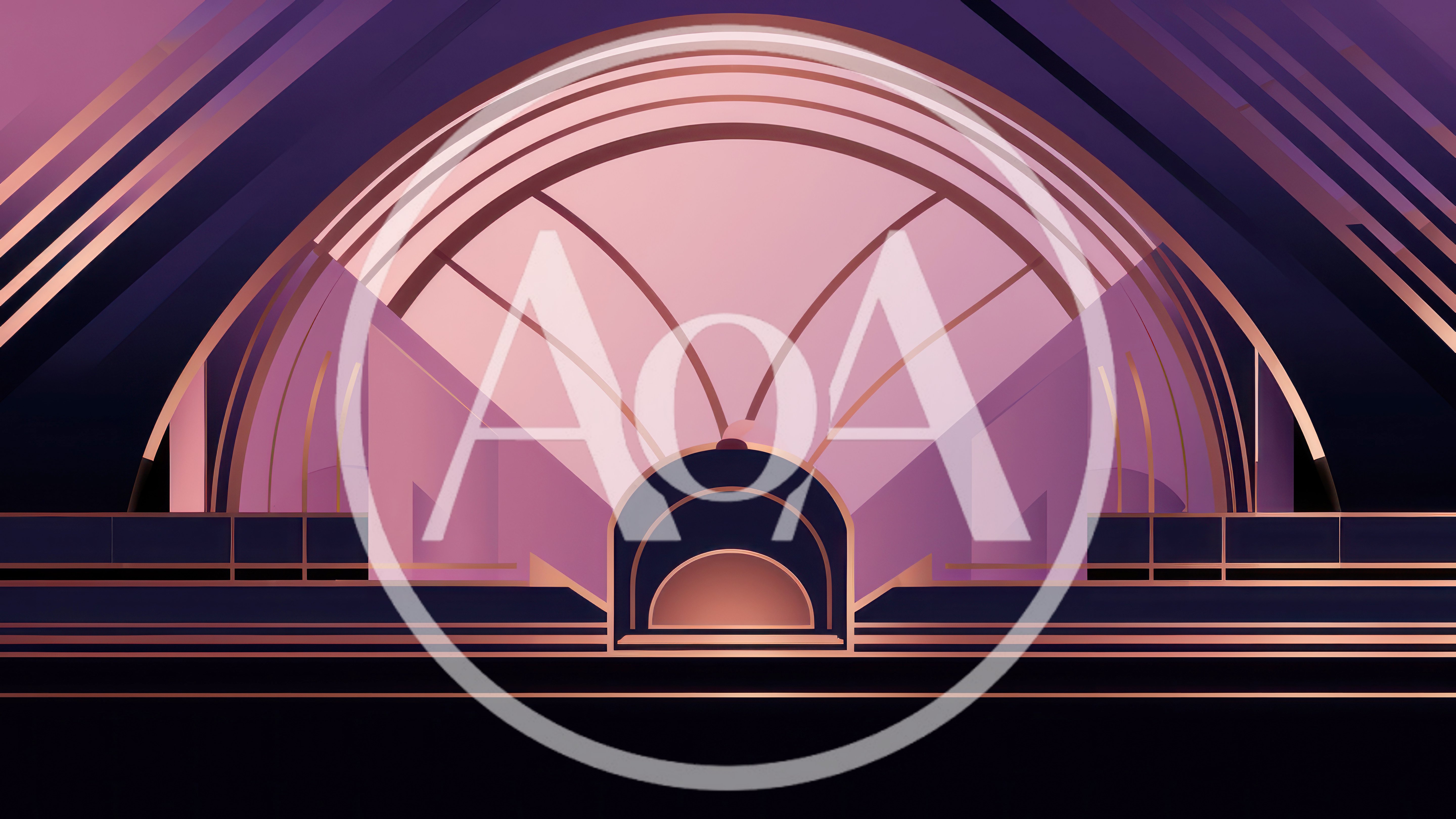 Art Deco Style Geometric Stage Background