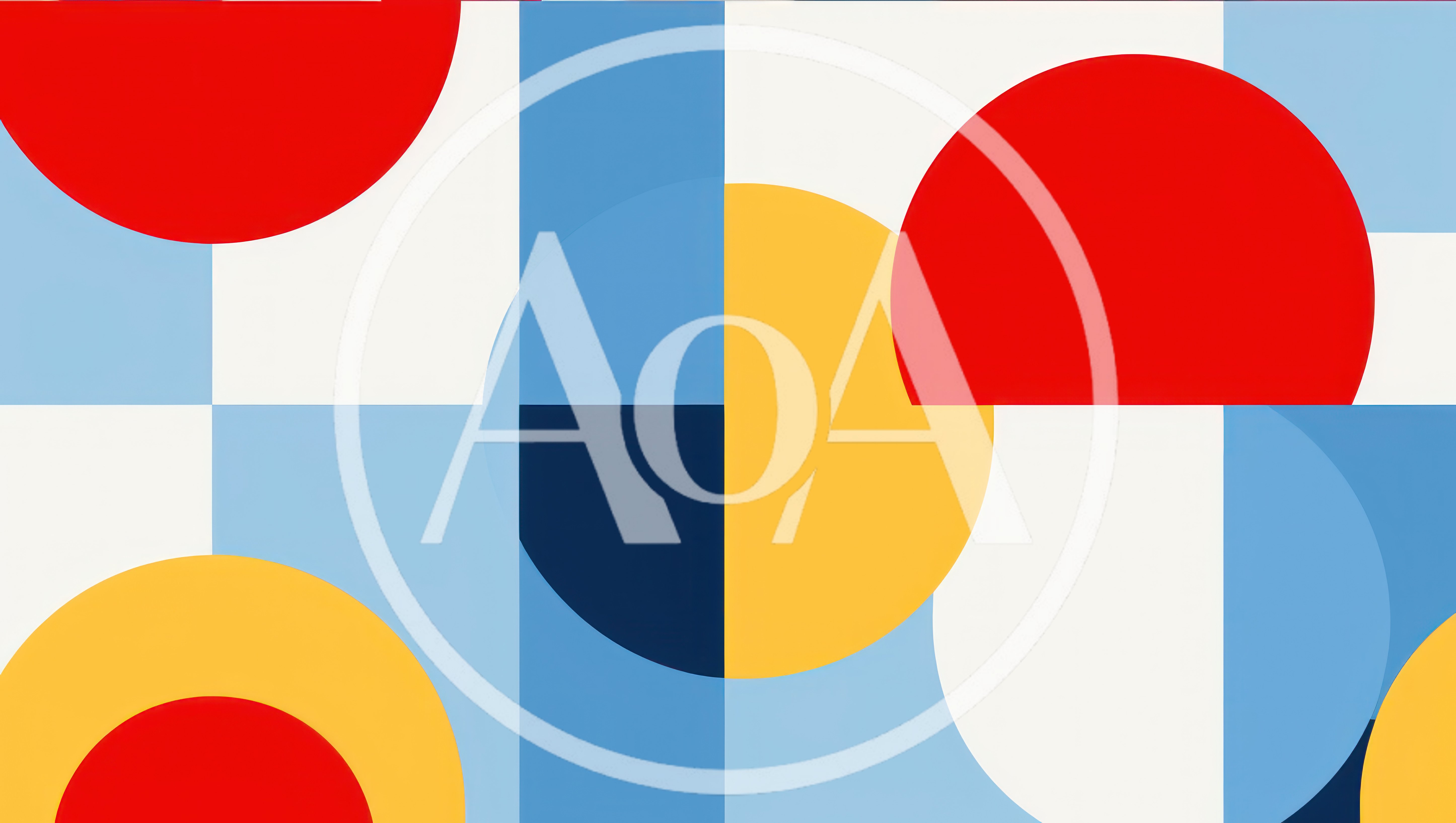 Abstract Geometric Pattern With Colorful Circles And Squares