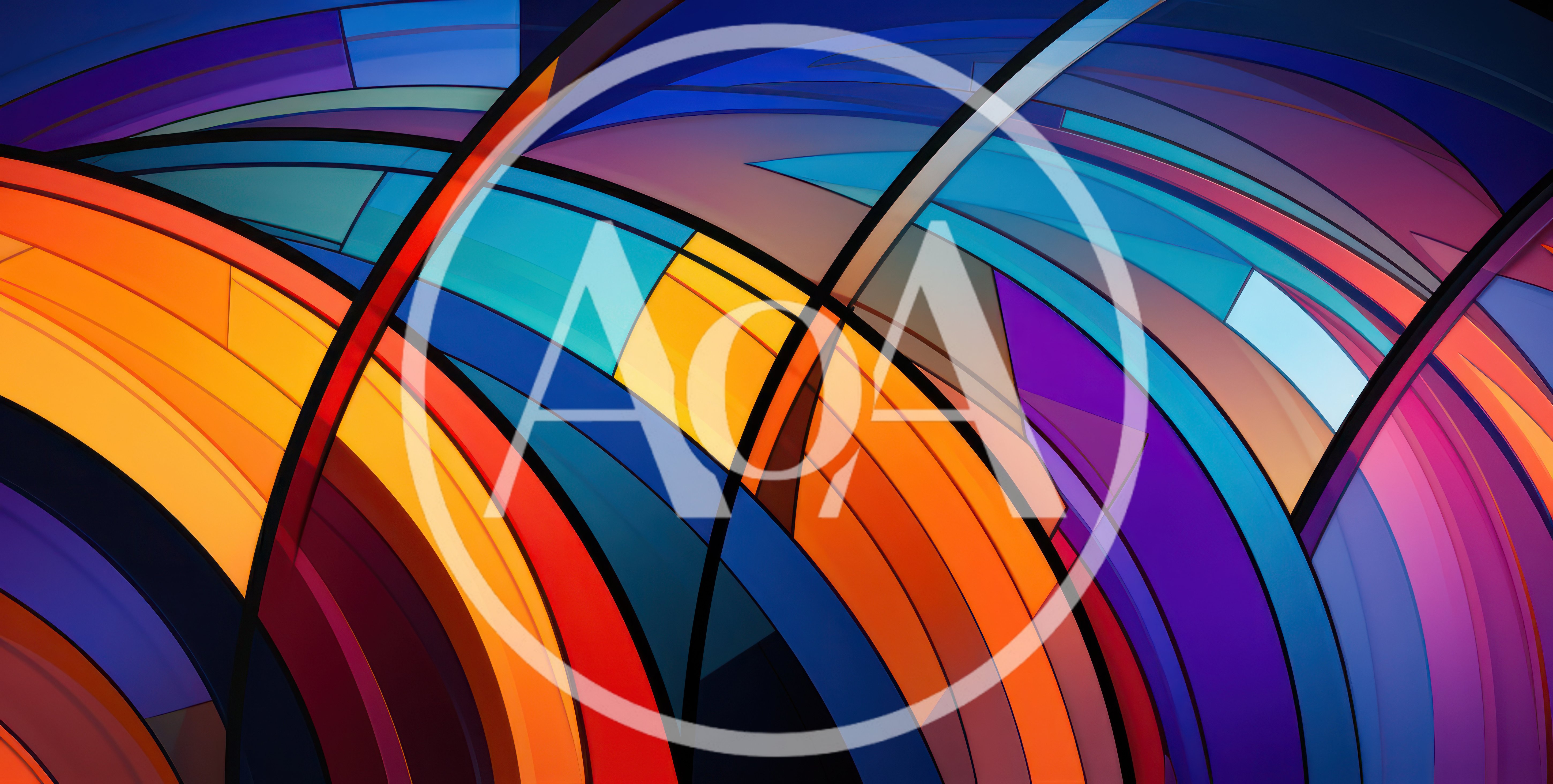 Abstract Geometric Background With Vibrant Curved Color Layers