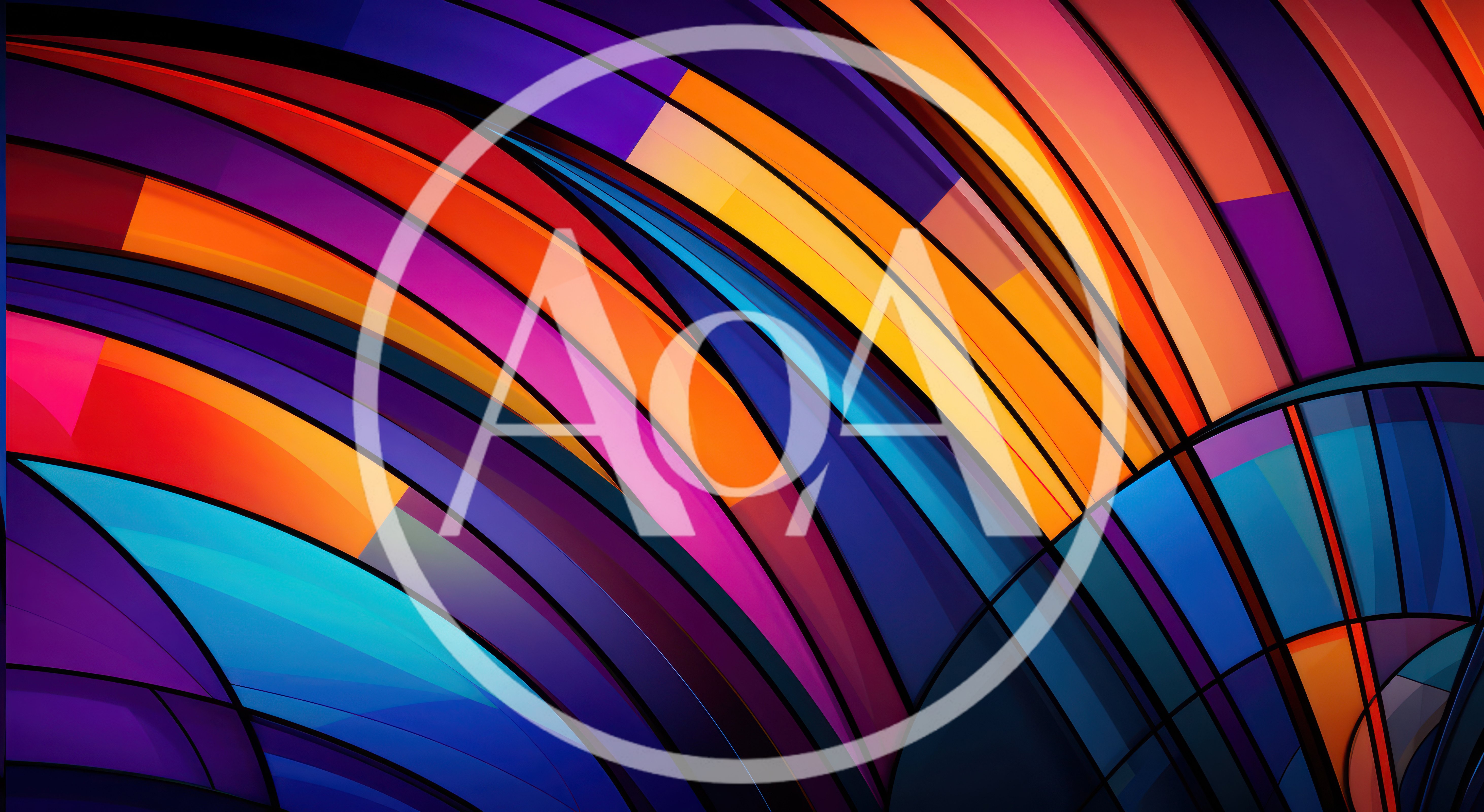Abstract Colorful Curved Geometric Lines Background