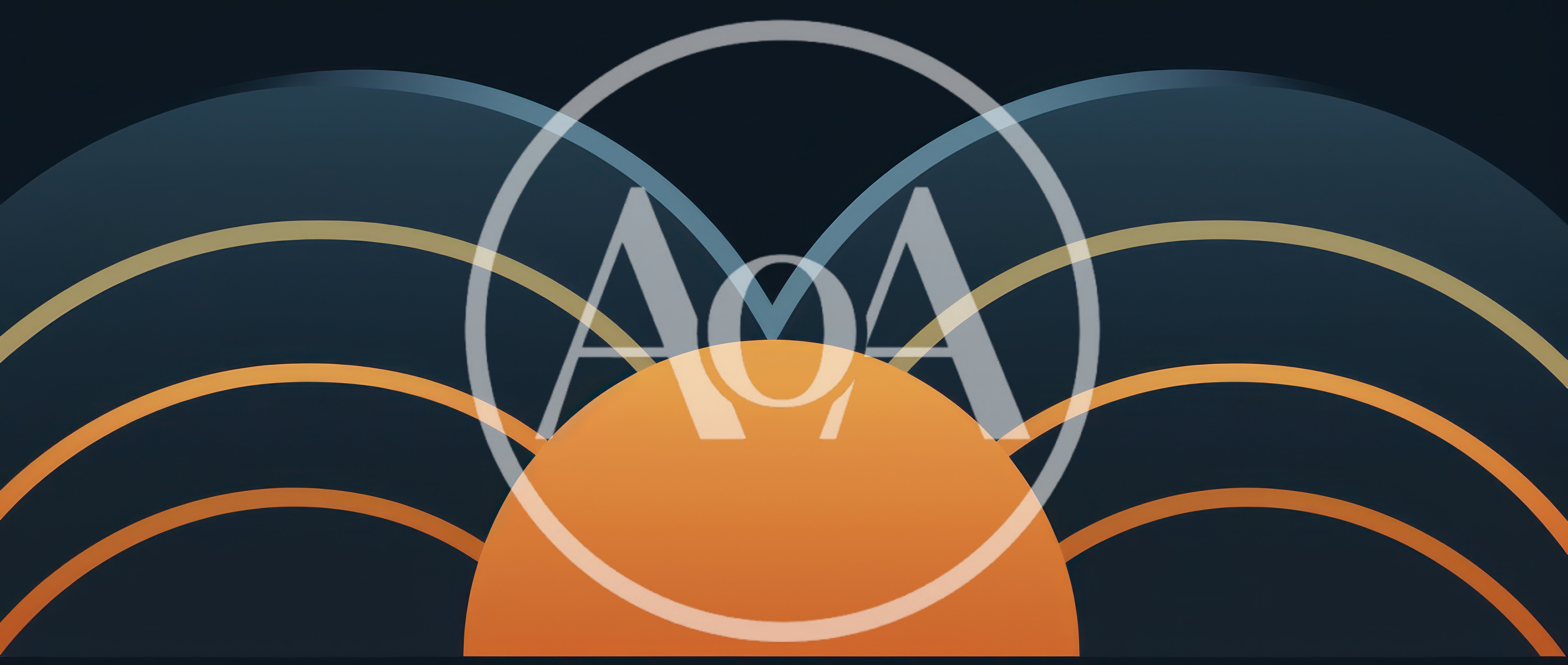 Minimalist Abstract Sunrise Graphic With Arched Lines