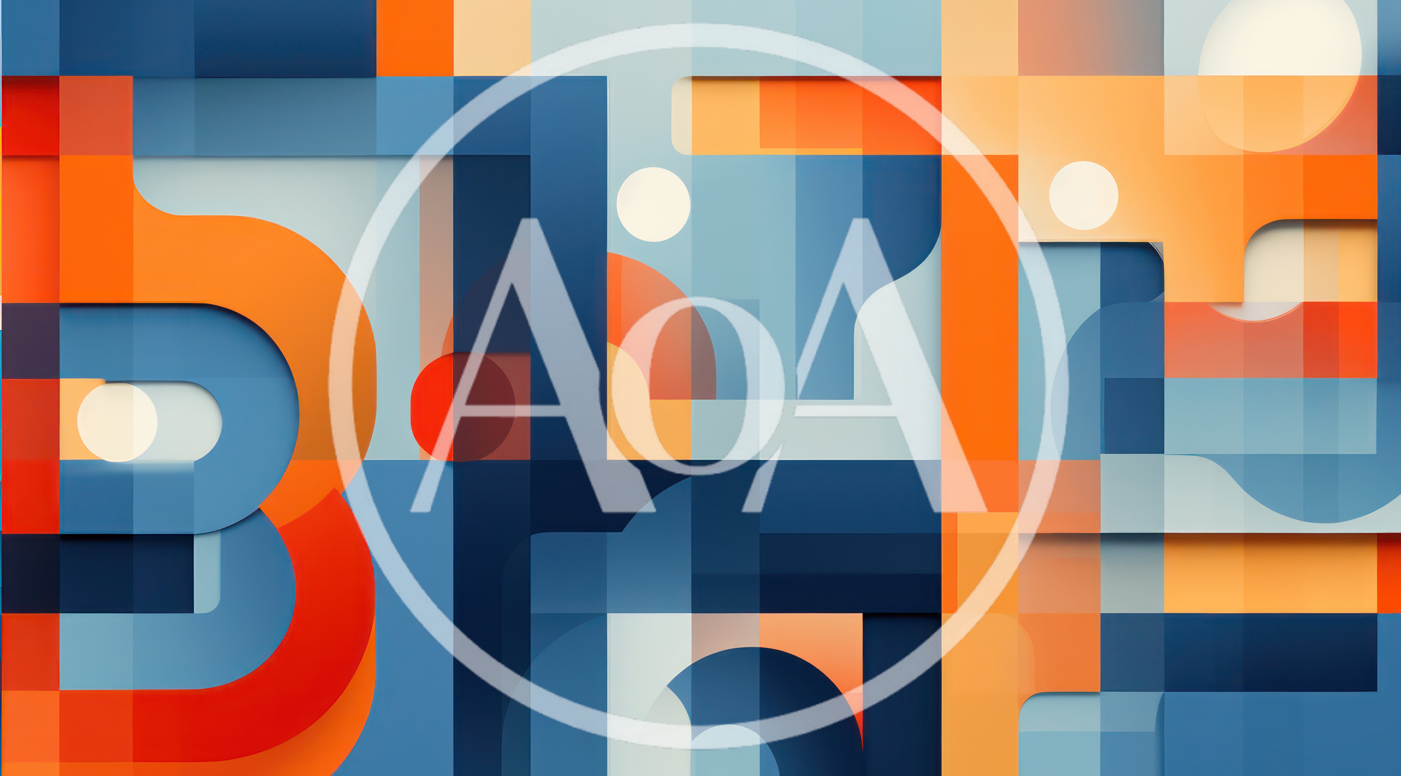 Abstract Geometric Pattern With Overlapping Shapes And Colors