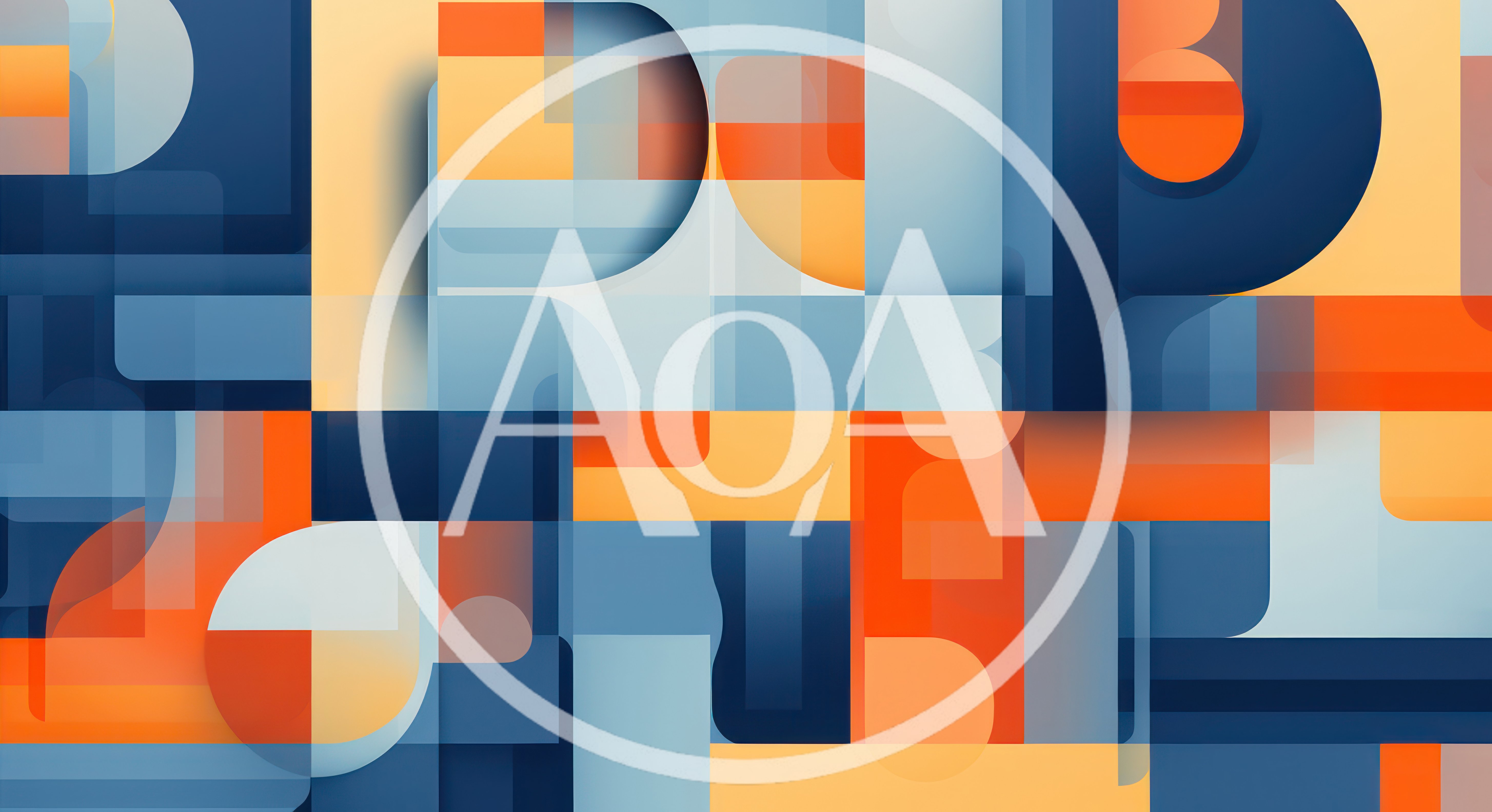 Abstract Geometric Pattern With Overlapping Shapes