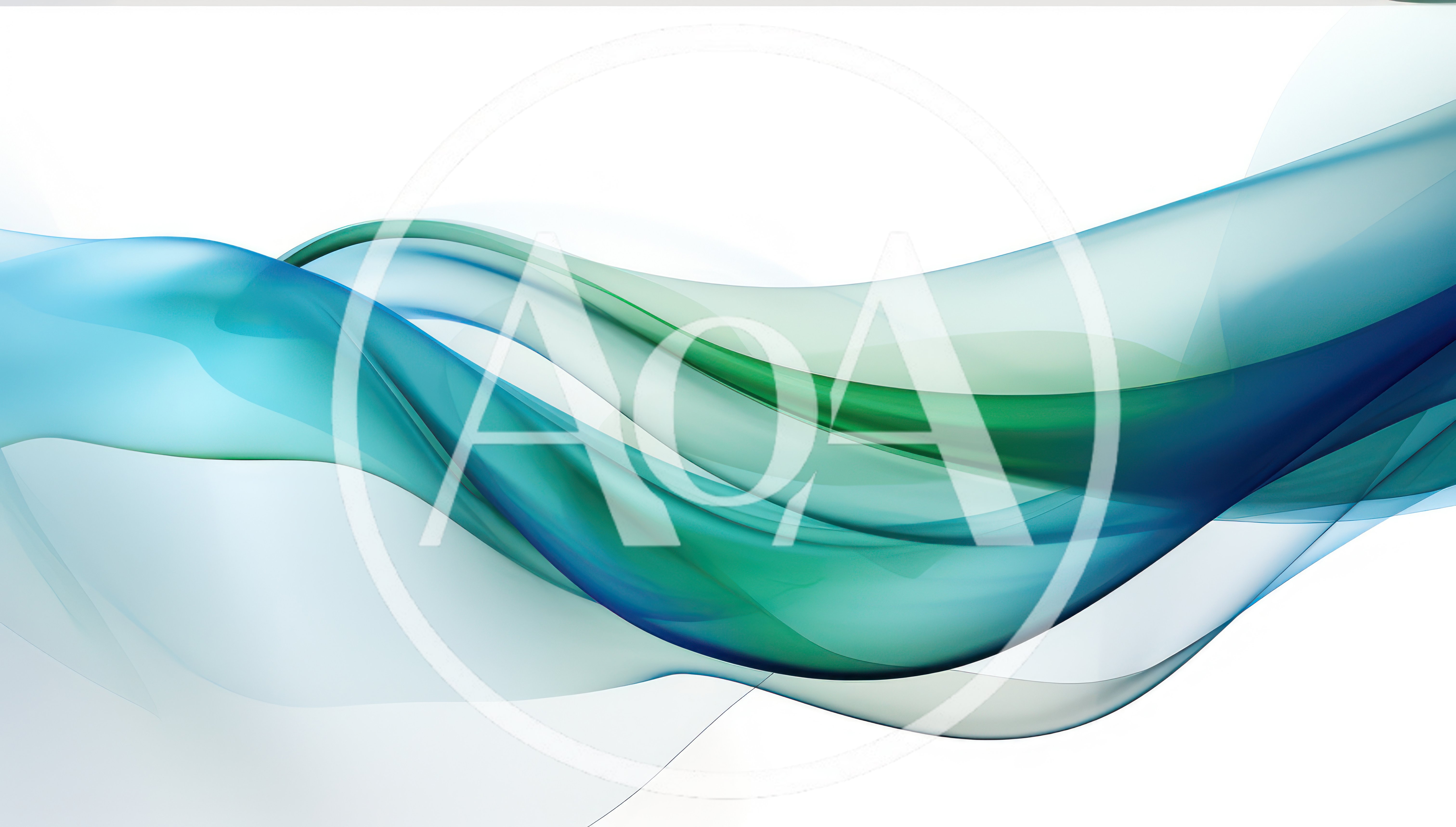 Abstract Flowing Blue And Green Silk Waves