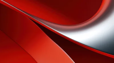 Abstract Red And Silver Curved Metallic Surface