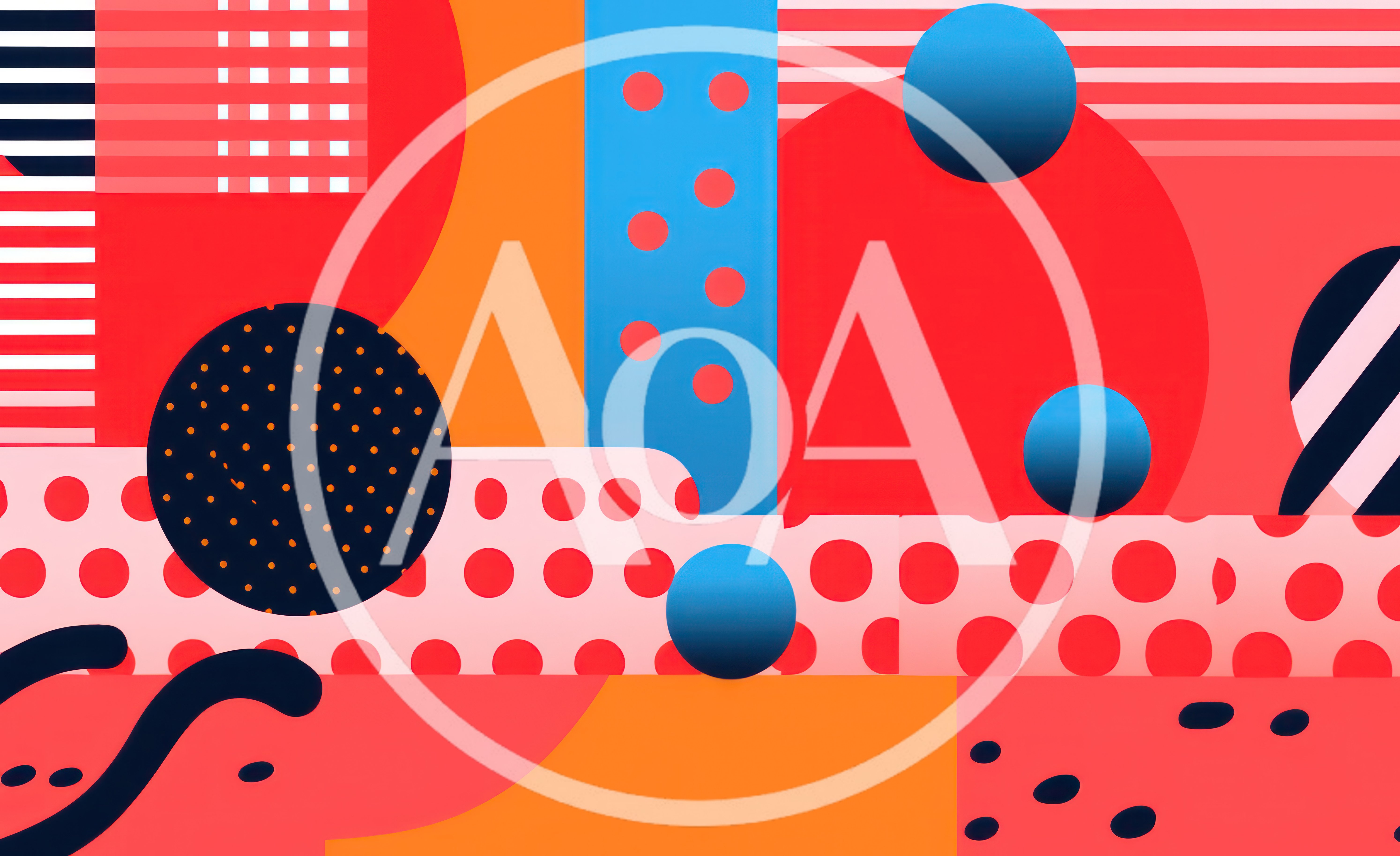 Abstract Memphis Style Geometric Pattern Background