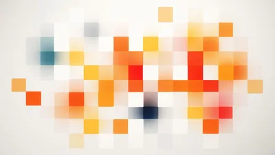 Abstract Digital Background With Floating Colorful Squares