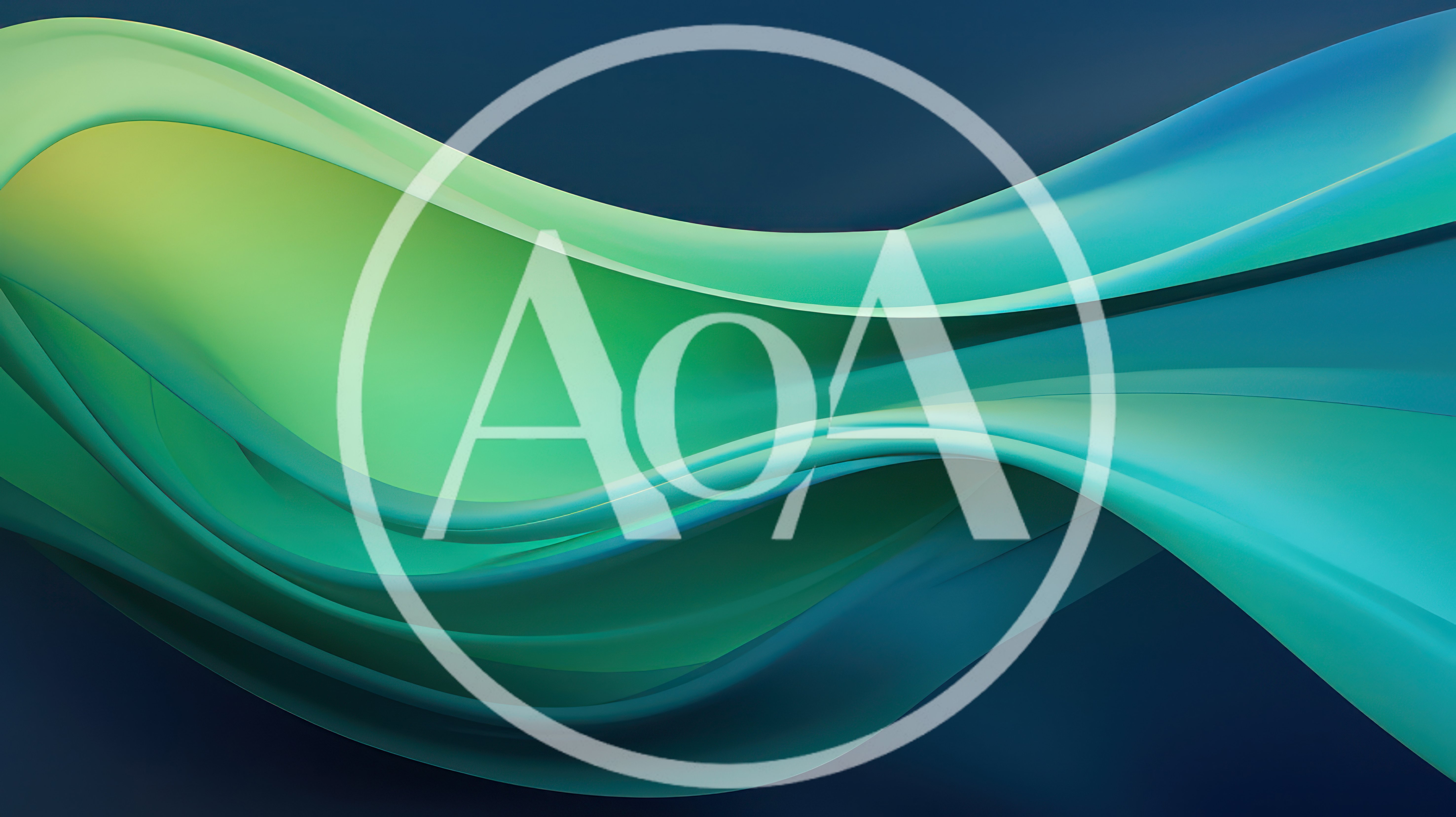 Abstract Flowing Green And Blue Liquid Waves