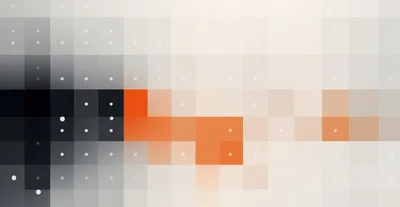 Abstract Geometric Grid With Orange And Grey Tones