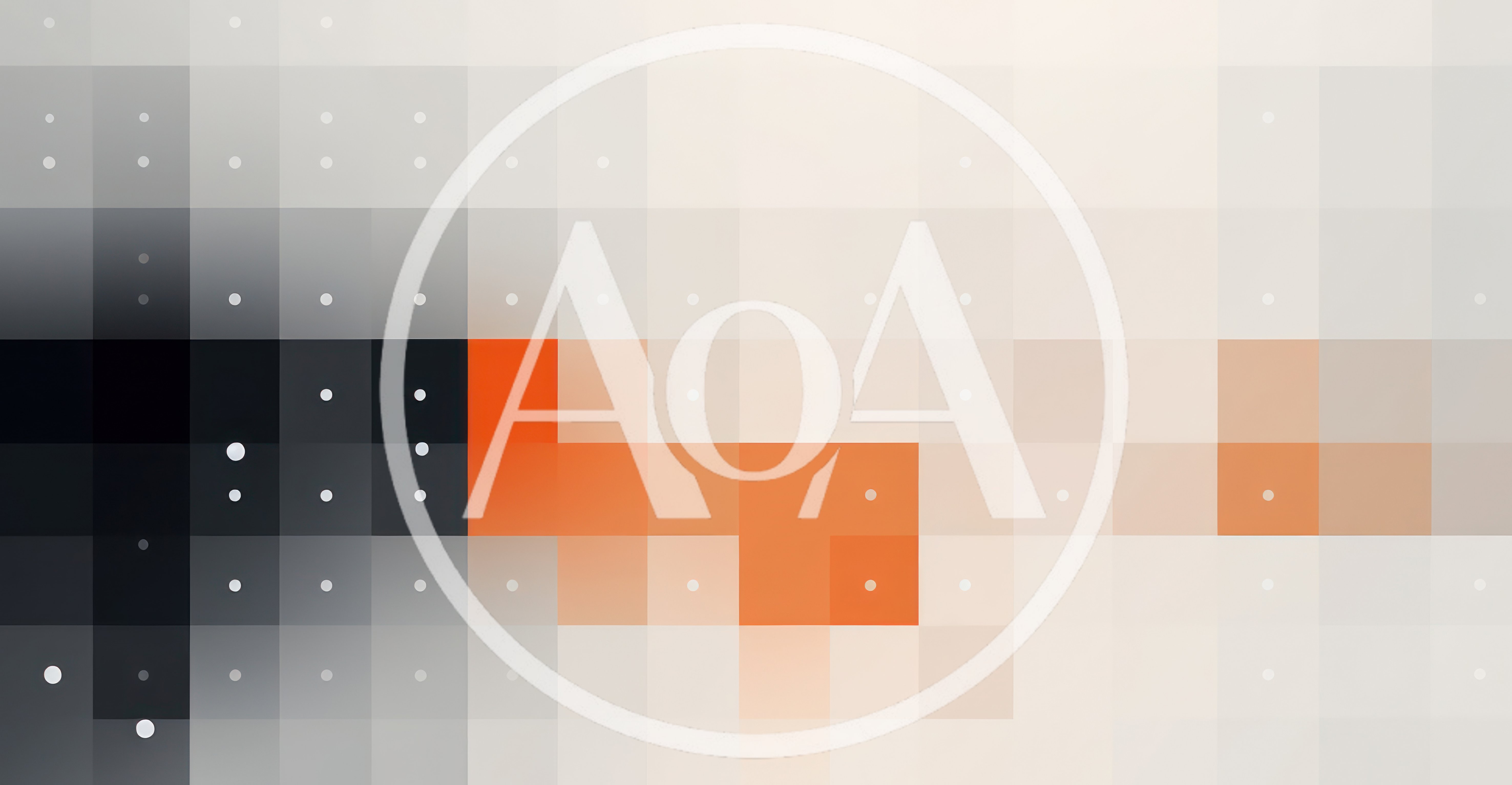 Abstract Geometric Grid With Orange And Grey Tones