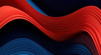 Abstract Red And Blue Wavy Layered Background