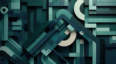 Abstract Geometric 3D Digital Art Background