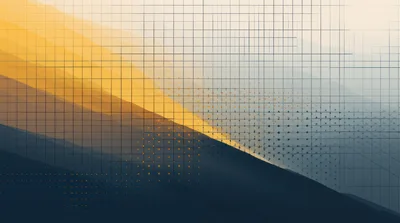 Abstract Digital Grid Overlay With Gradient Background