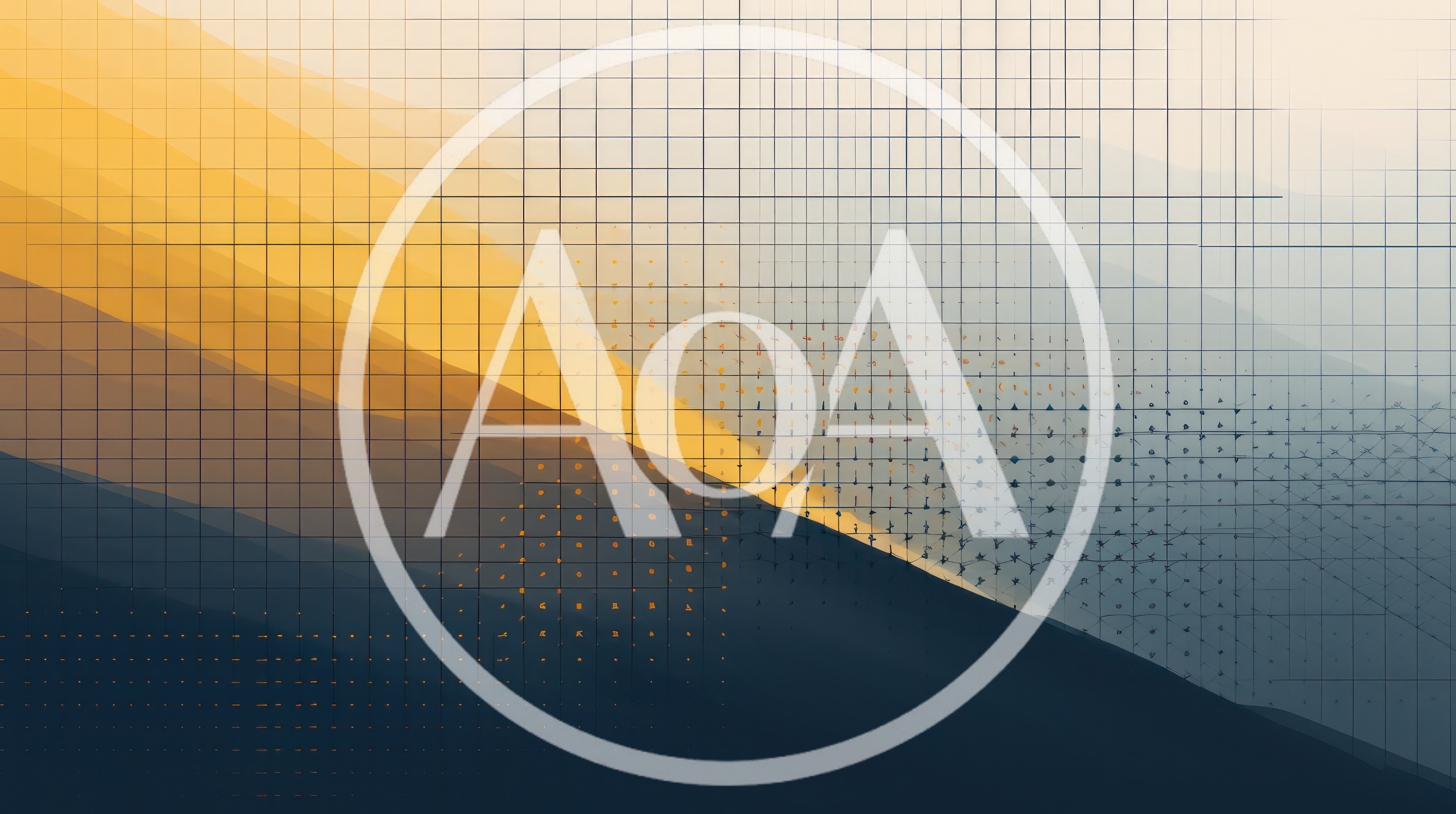 Abstract Digital Grid Overlay With Gradient Background