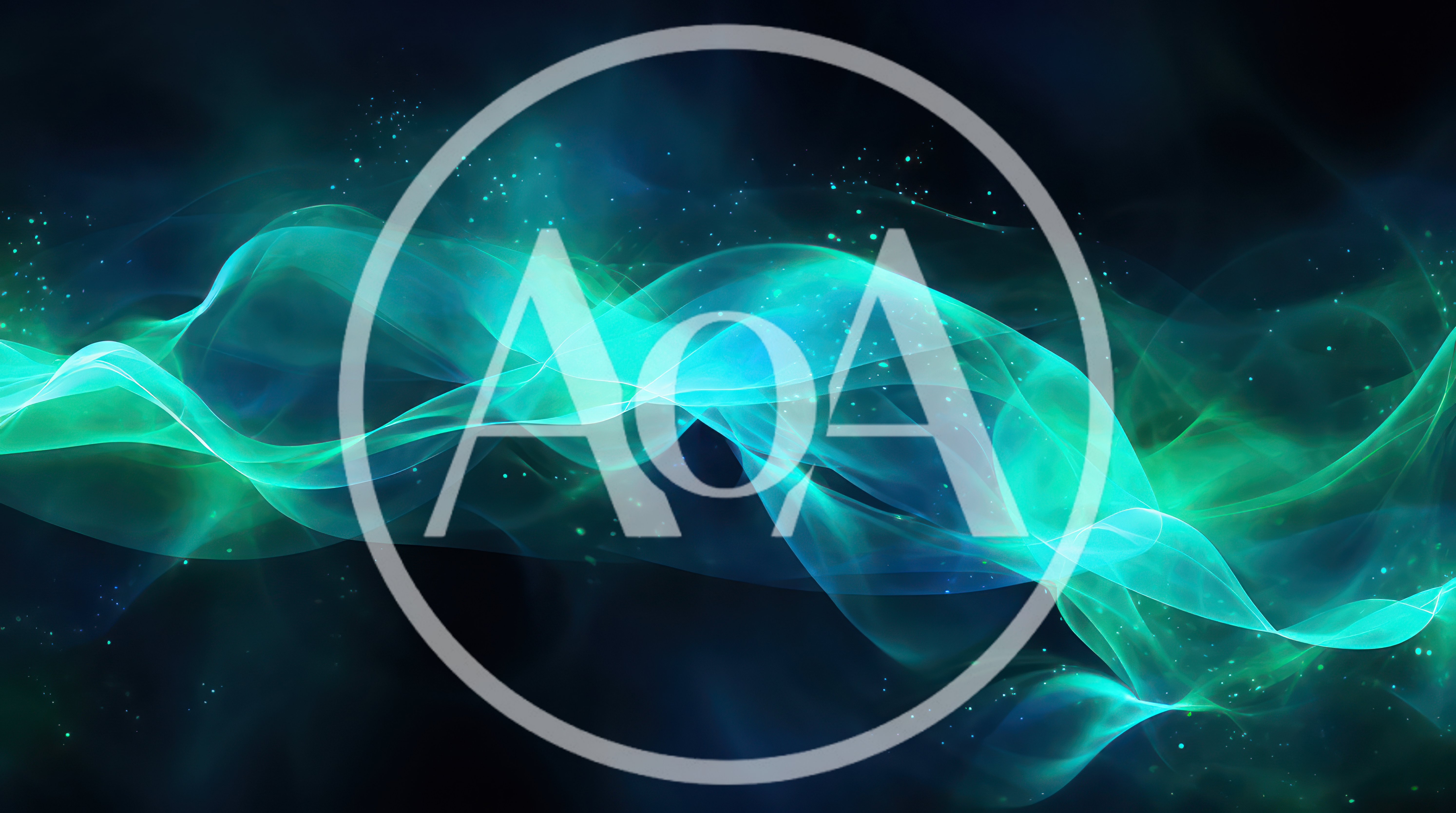 Abstract Glowing Teal And Blue Energy Wave Background