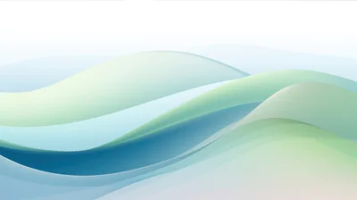 Abstract Flowing Green And Blue Wave Background