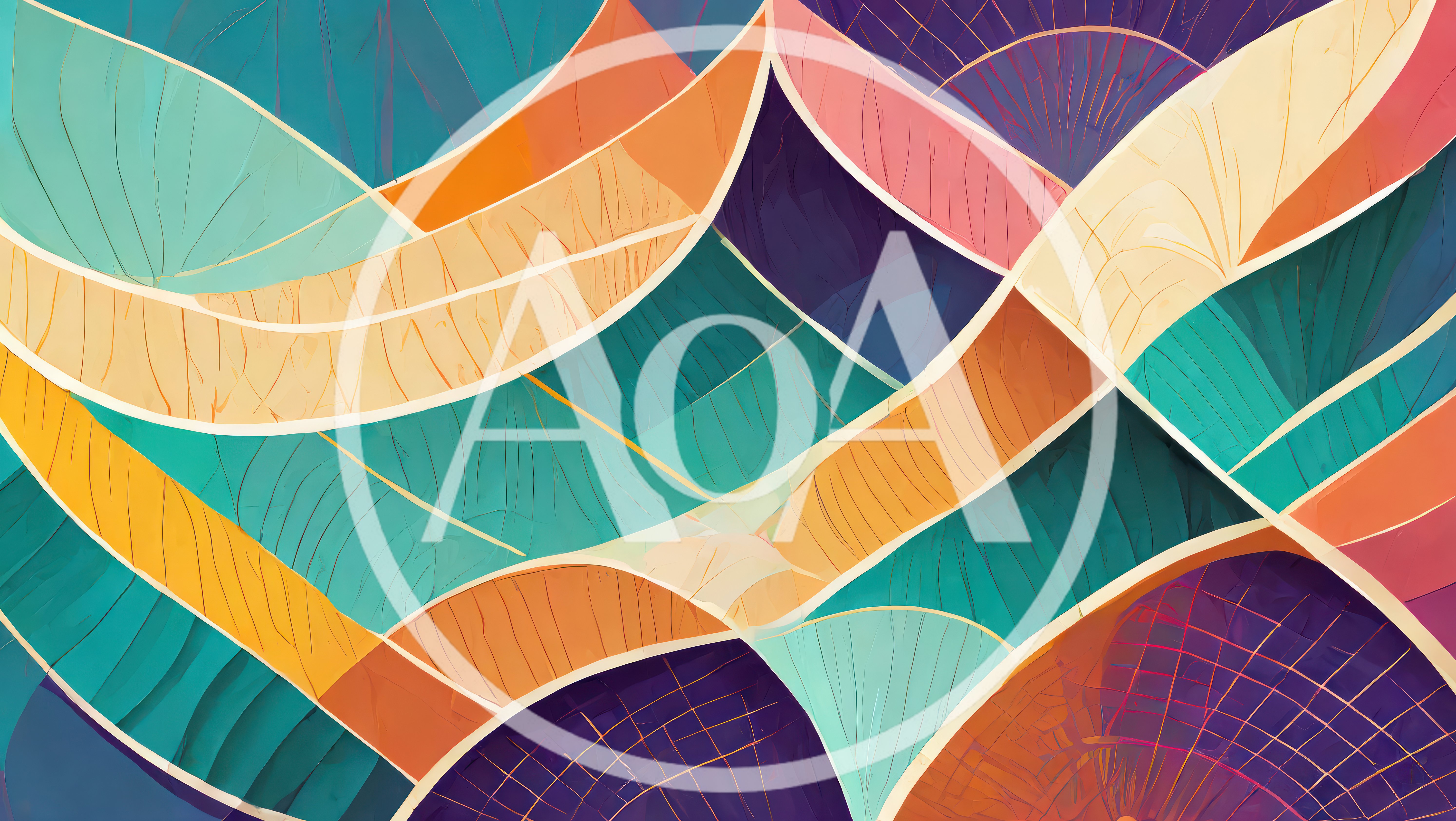 Abstract Geometric Pattern With Intersecting Curved Shapes