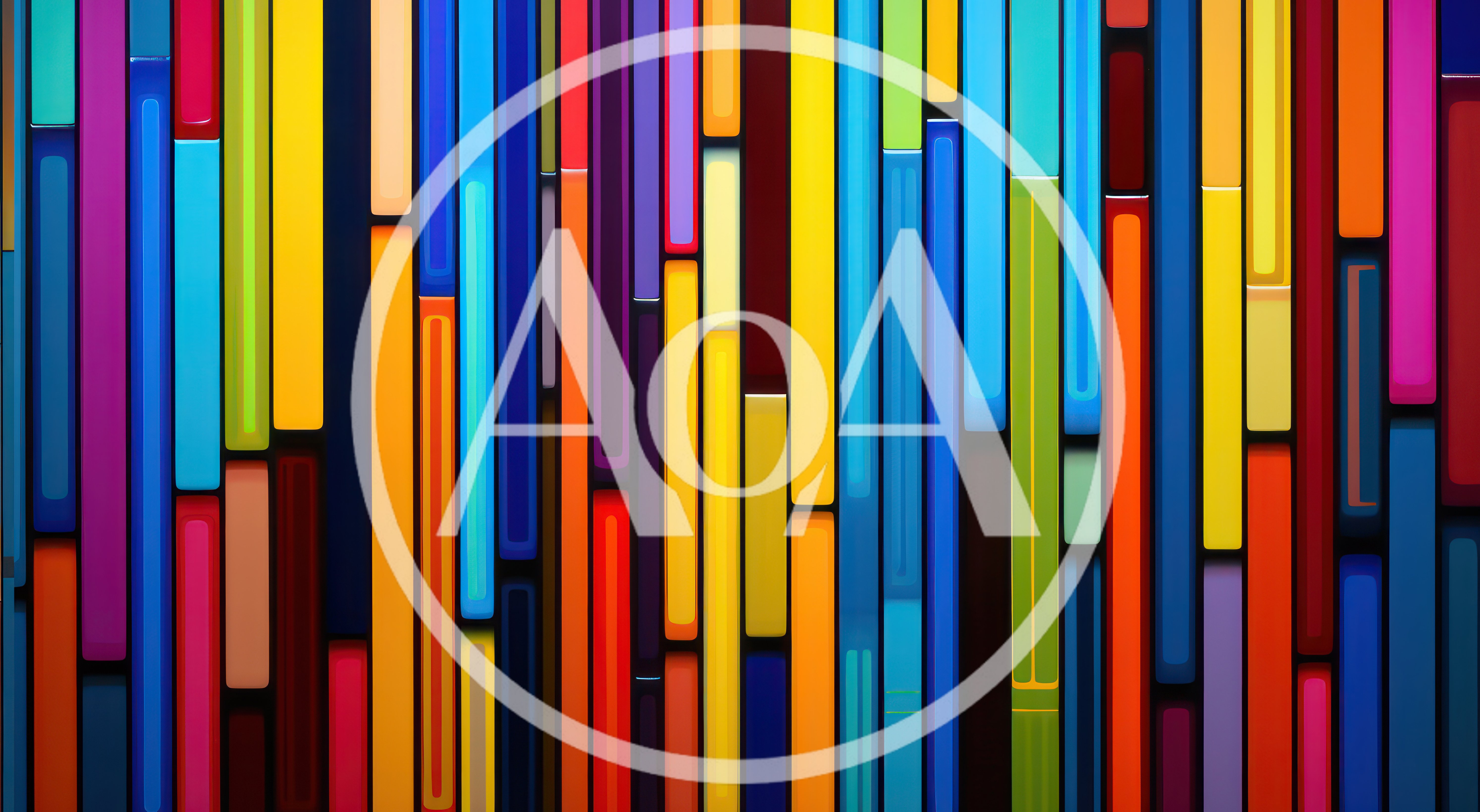 Abstract Background Of Vertical Colorful Glowing Neon Bars