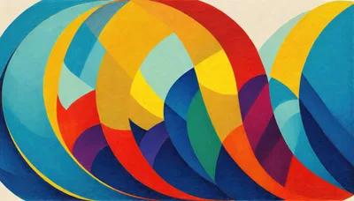 Abstract Geometric Wave Pattern With Vibrant Colors