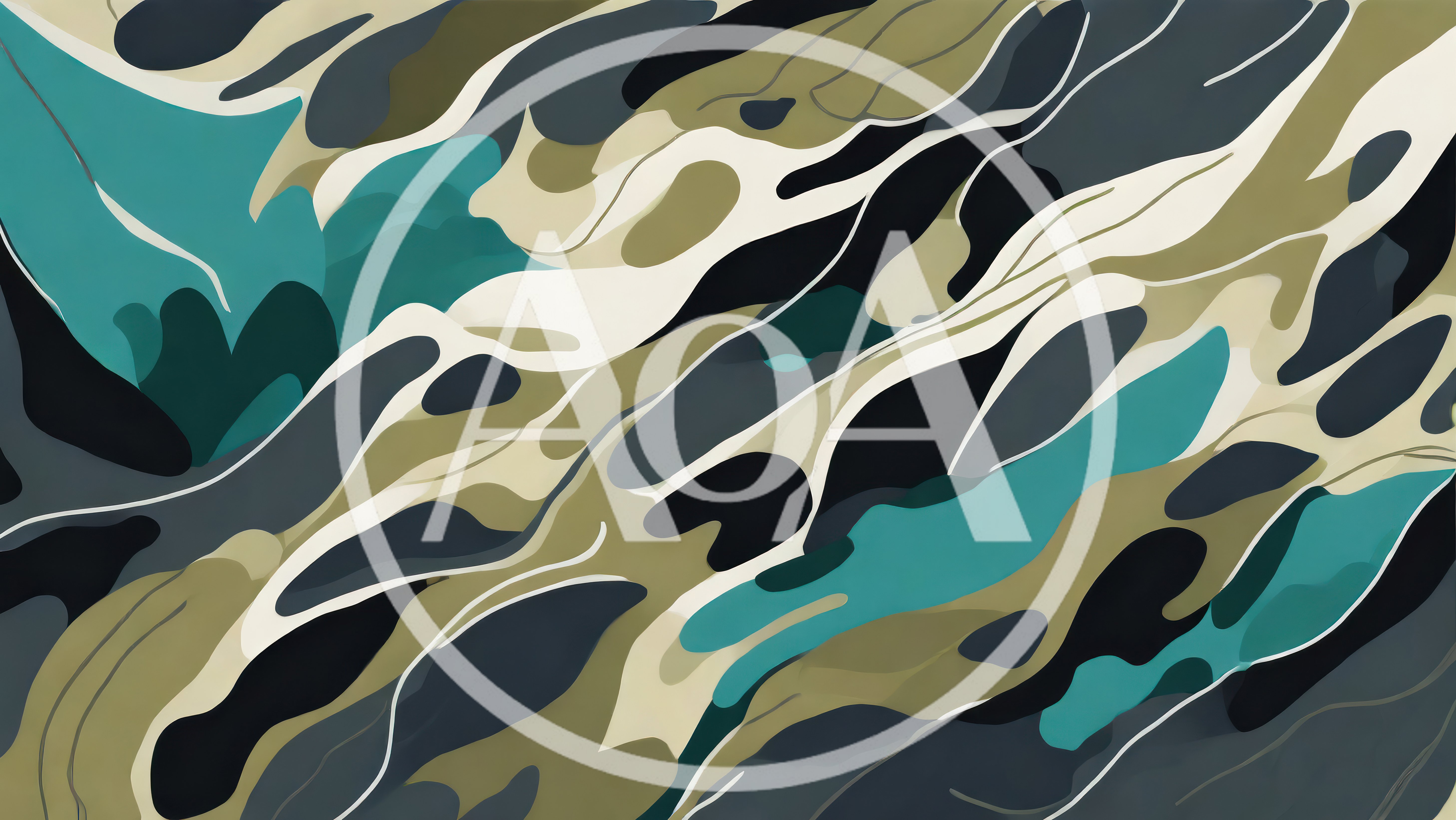 Abstract Camouflage Pattern With Organic Fluid Shapes