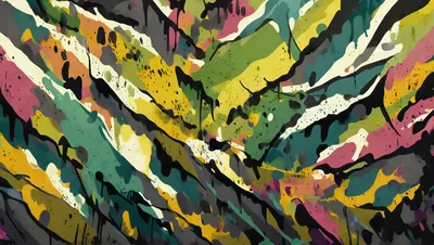 Abstract Graffiti Style Paint Splatter Background