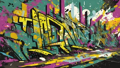 Vibrant Abstract Graffiti Street Art Mural