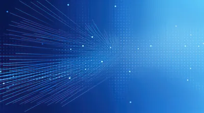 Abstract Digital Data Flow With Glowing Light Streaks