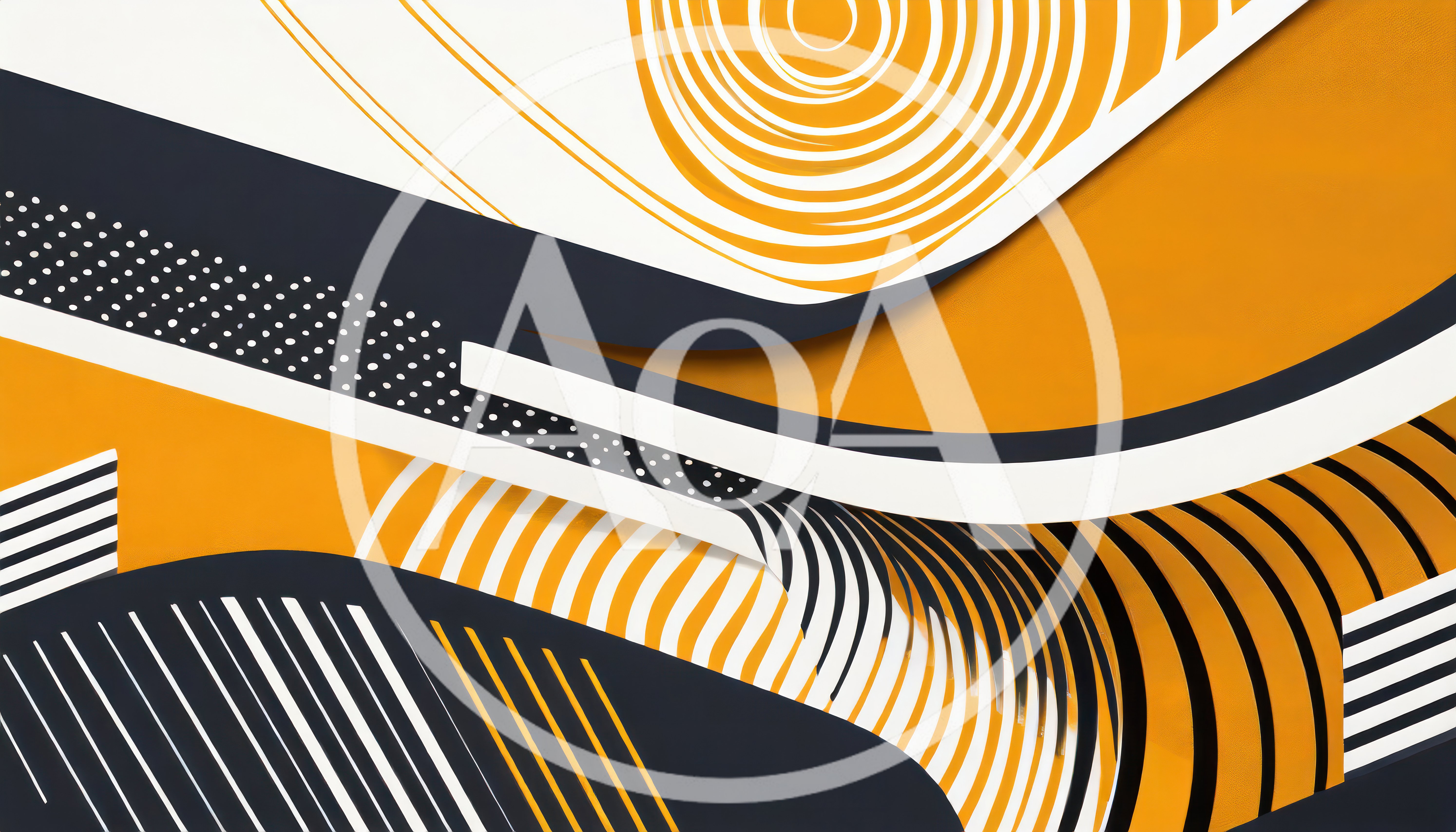 Abstract Geometric Motion Graphic With Swirling Lines