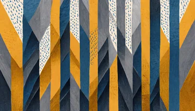 Abstract Geometric Pattern With Vertical Stripes And Textures