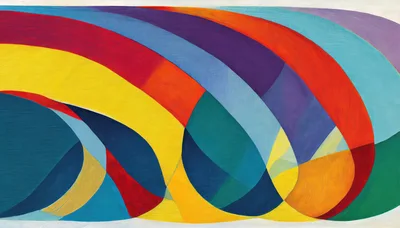 Abstract Colorful Curved Shapes Background