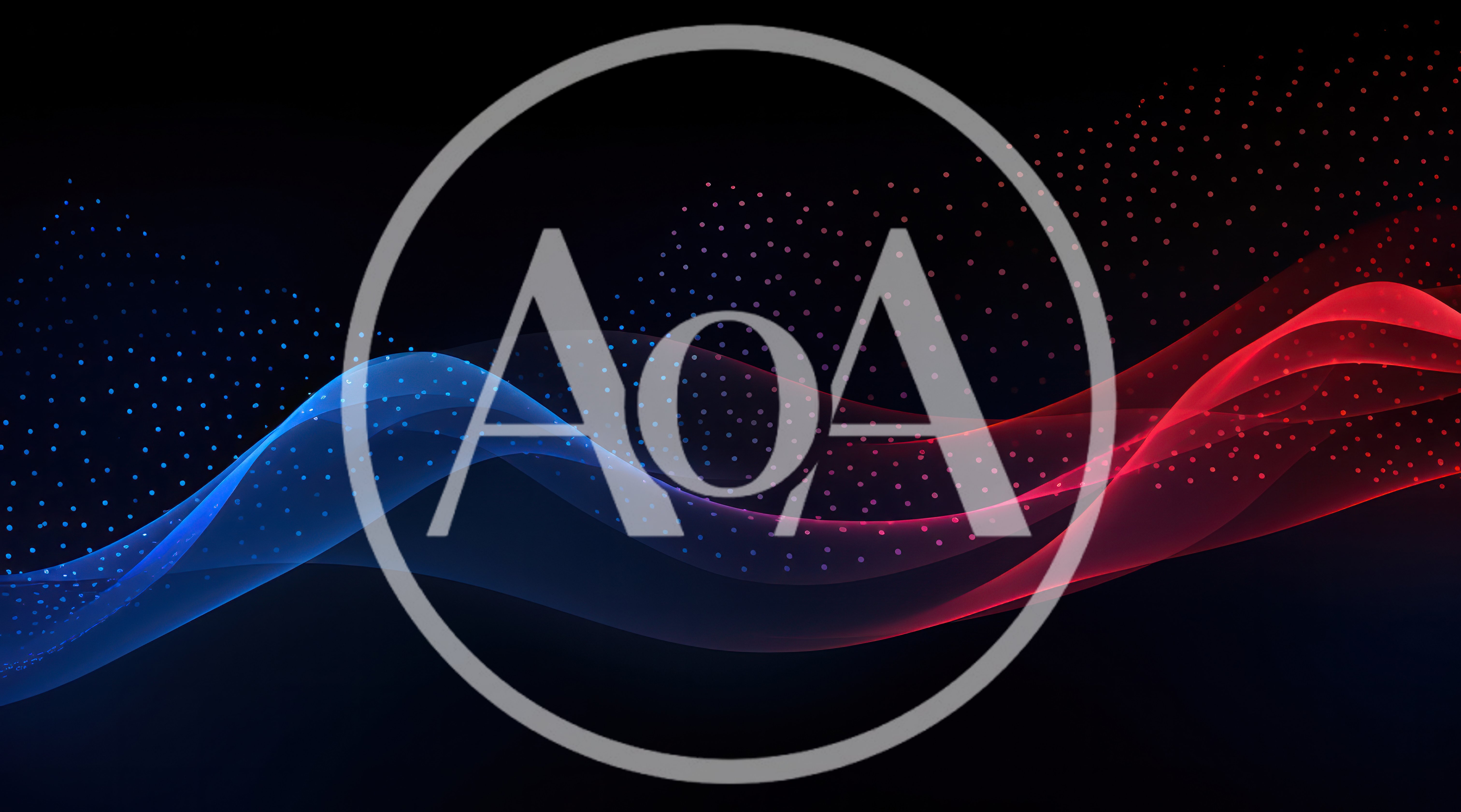 Abstract Digital Wave Background With Red And Blue Particles