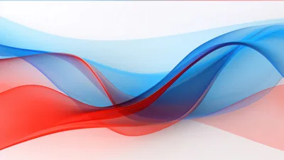 Abstract Red And Blue Flowing Wave Background