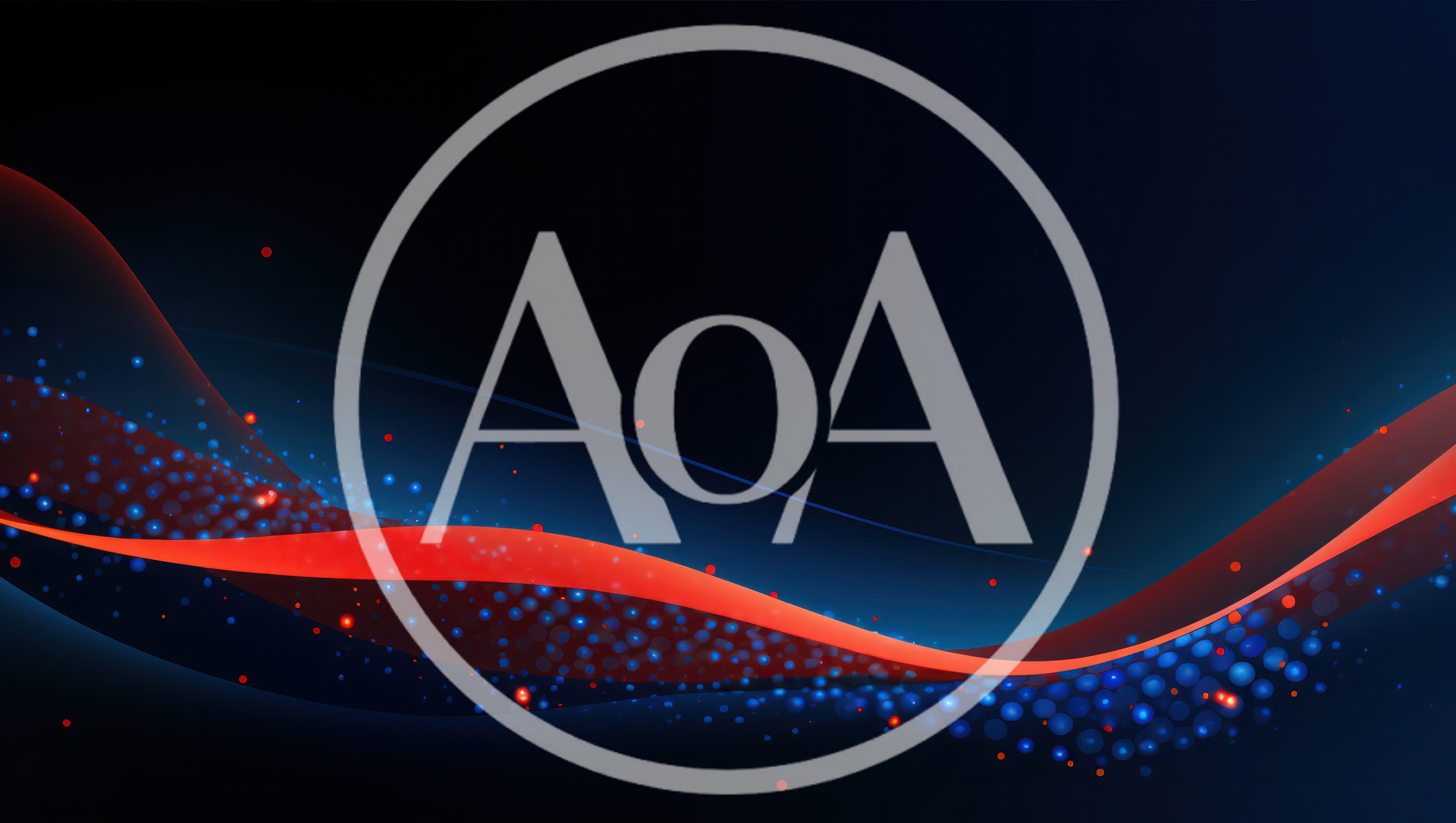 Abstract Digital Background With Glowing Red Waves And Particles