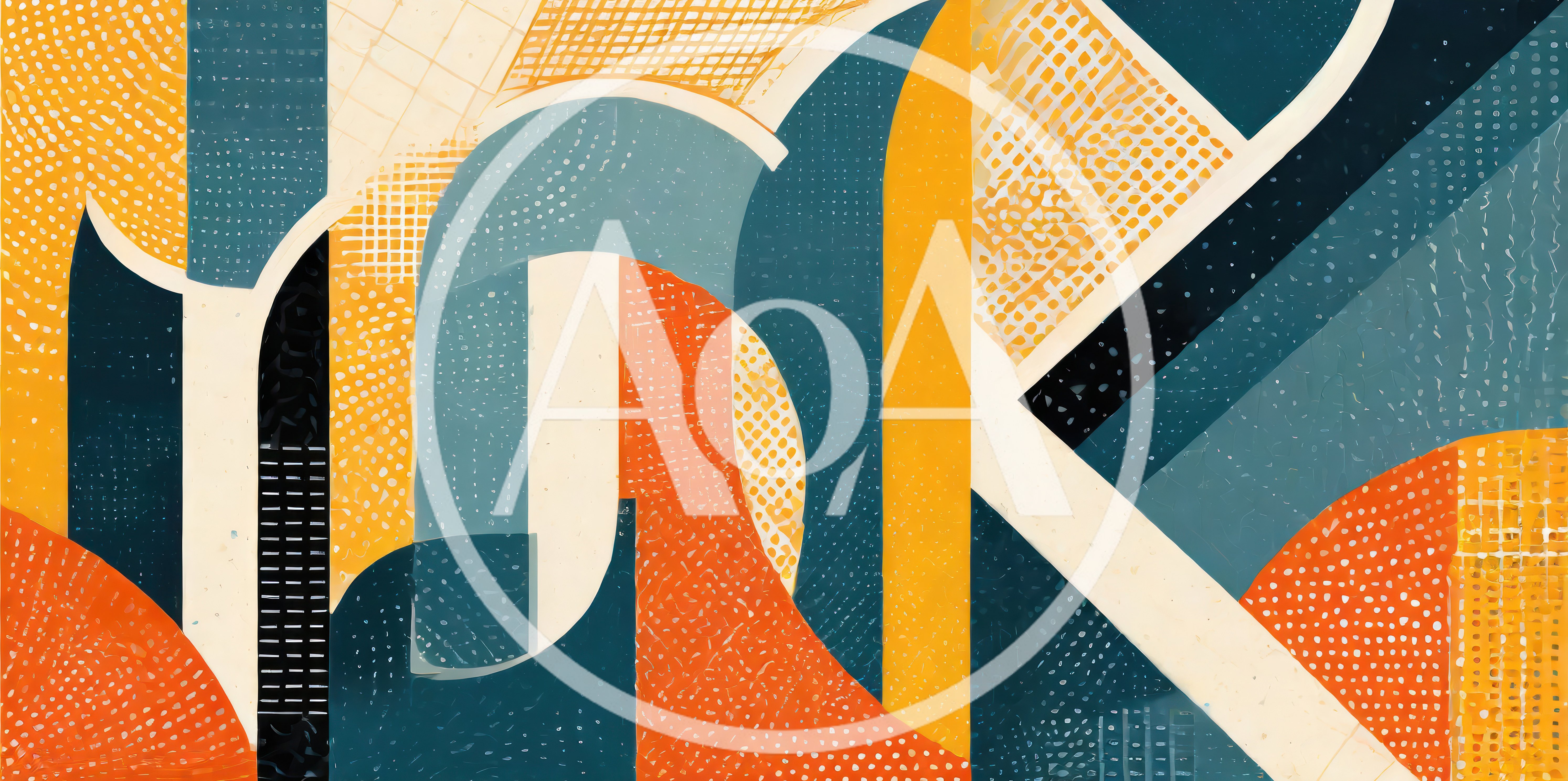 Abstract Geometric Pattern With Mid Century Modern Style