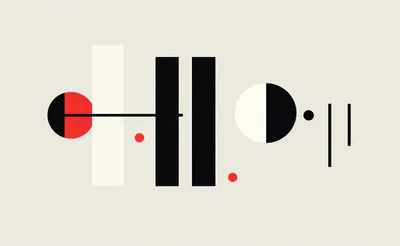 Minimalist Abstract Geometric Composition With Shapes And Lines