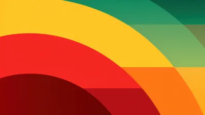 Abstract Geometric Background With Vibrant Curved Color Layers