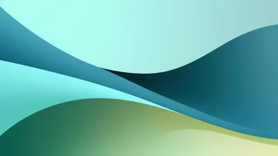Abstract Background With Smooth Flowing Teal And Green Curves