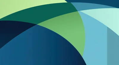 Abstract Geometric Background With Overlapping Curved Color Shapes