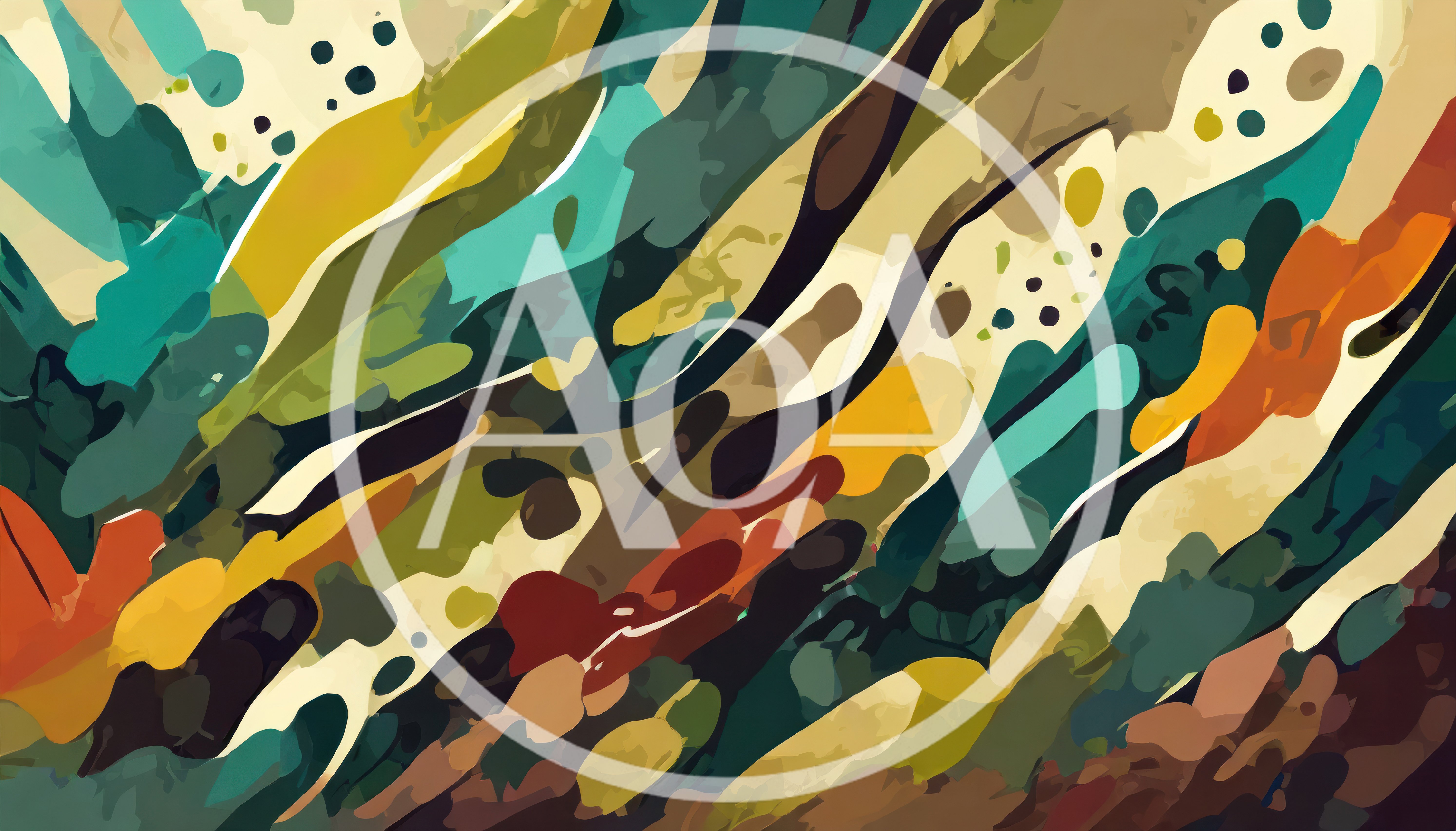 Abstract Painted Background With Organic Shapes And Colors