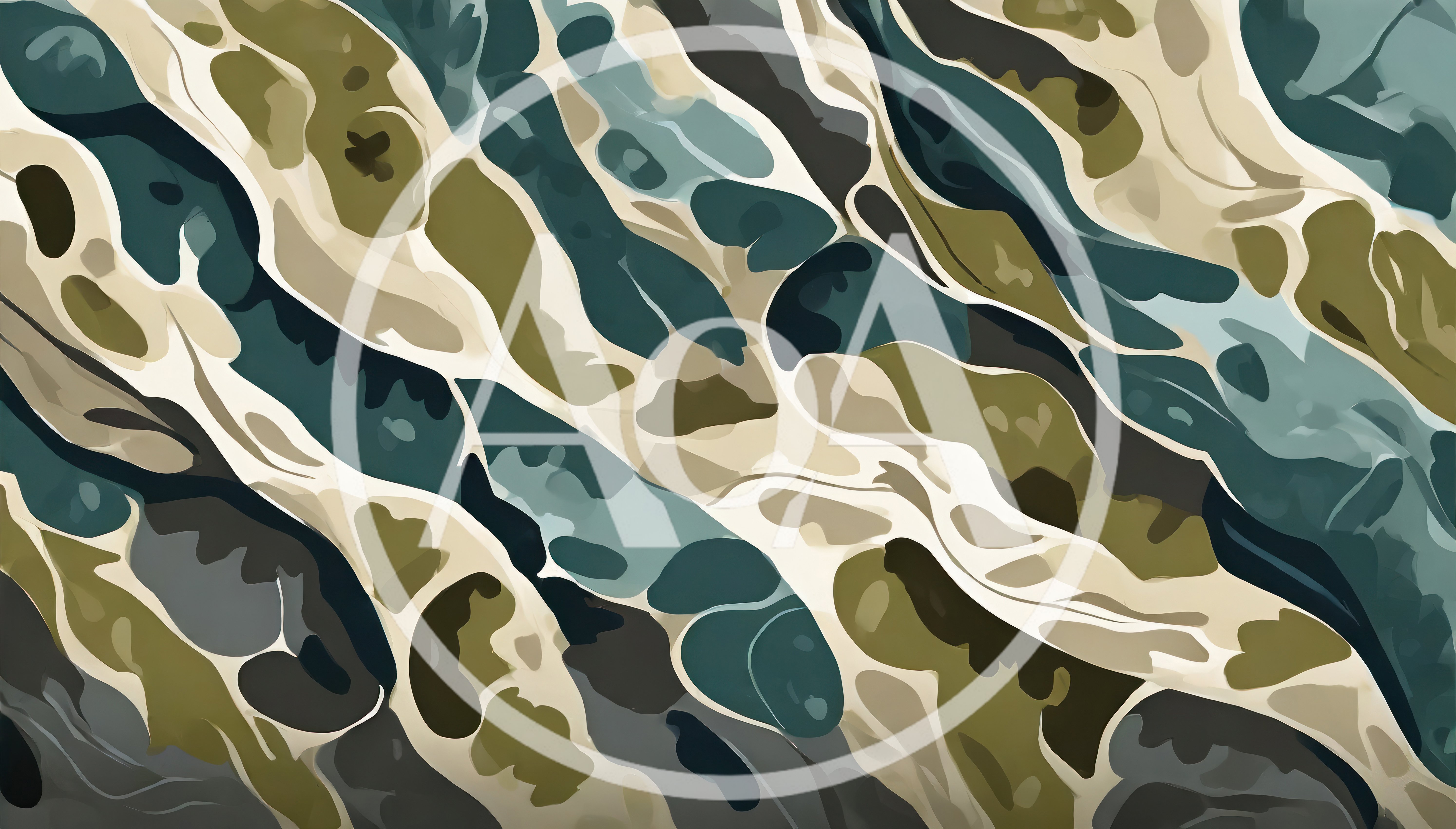 Abstract Camouflage Pattern With Fluid Organic Shapes