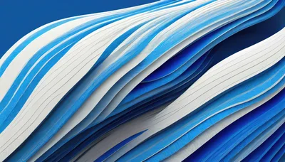 Abstract Blue And White Wavy Layered Background
