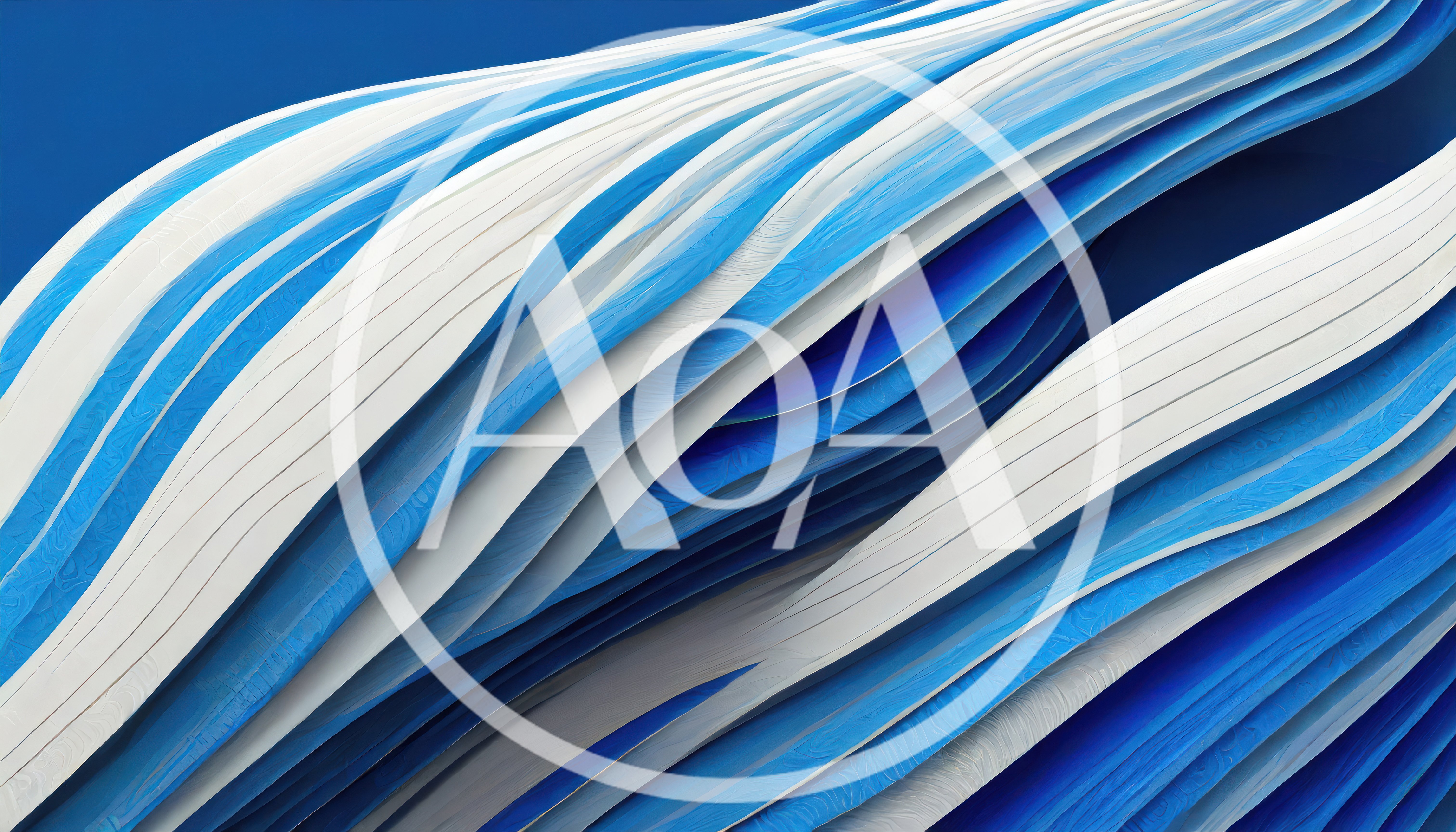 Abstract Blue And White Wavy Layered Background