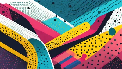 Abstract Memphis Style Geometric Pattern Background