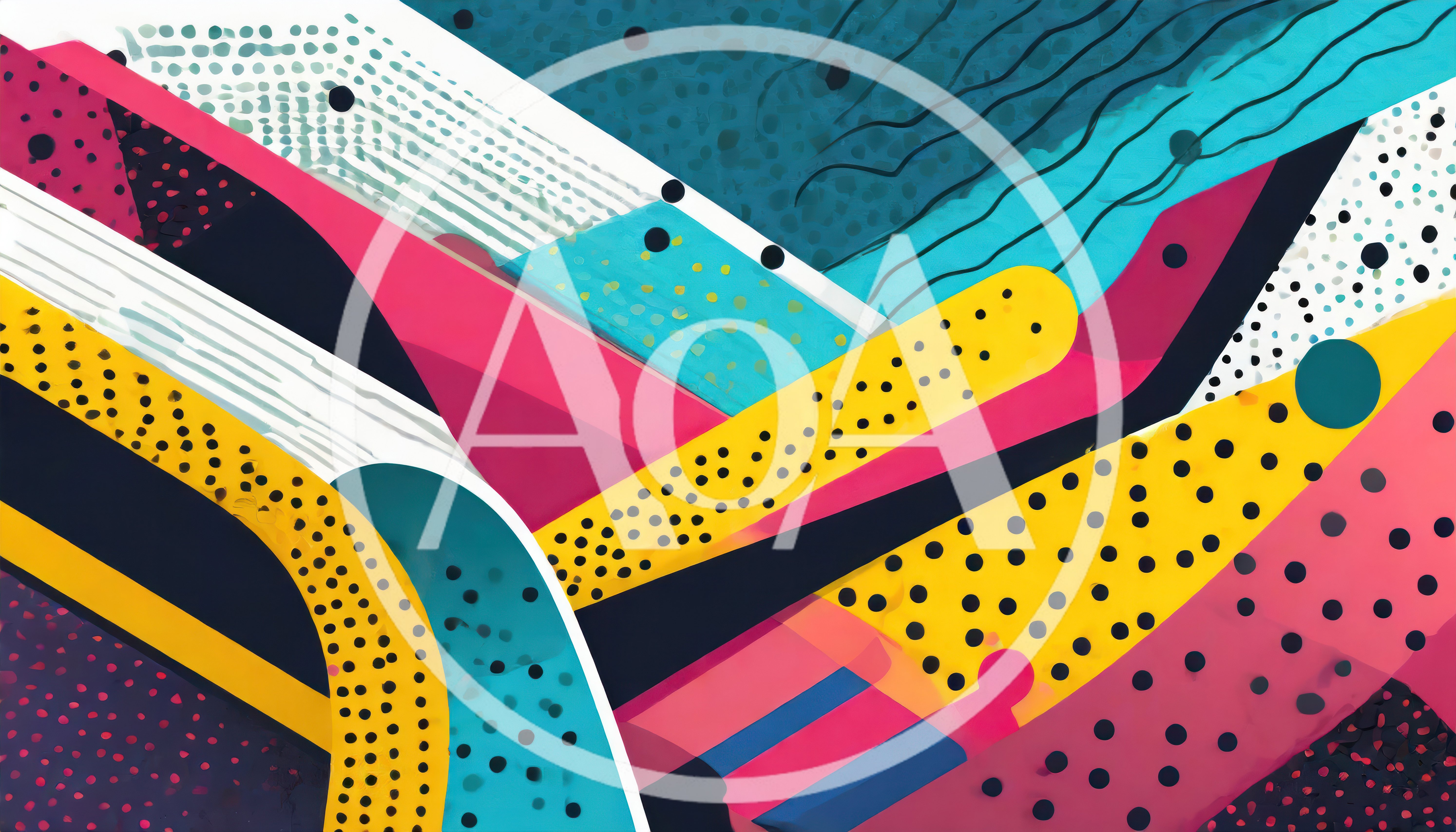 Abstract Memphis Style Geometric Pattern Background