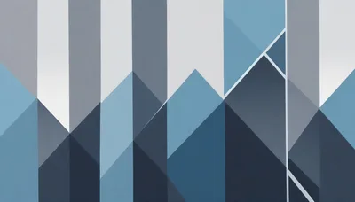Abstract Geometric Mountain Landscape Digital Art