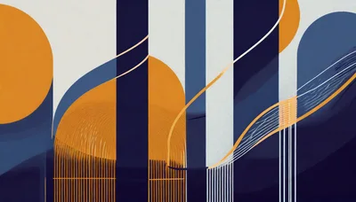 Abstract Geometric Background With Flowing Lines And Shapes