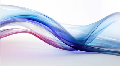 Abstract Flowing Waves Of Translucent Blue And Pink