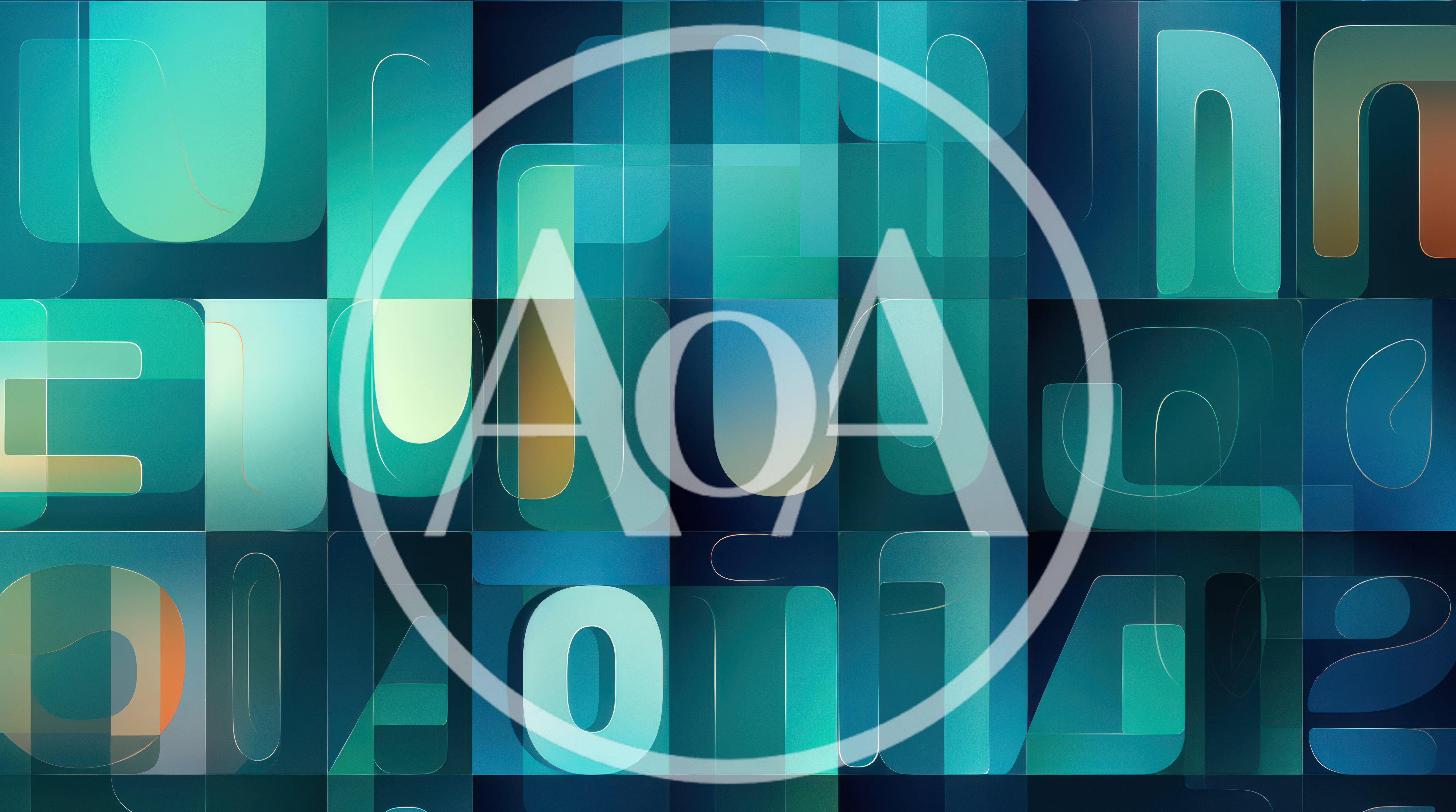 Abstract Geometric Background With Overlapping Rounded Rectangles